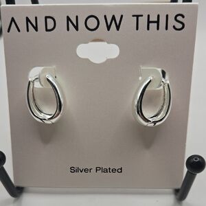 NWT And Now This Silver Plated Hoop Earrings